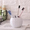 WAIT FLY Golf Shape Ceramic Toothbrush Holder, Toothbrush Organizer and