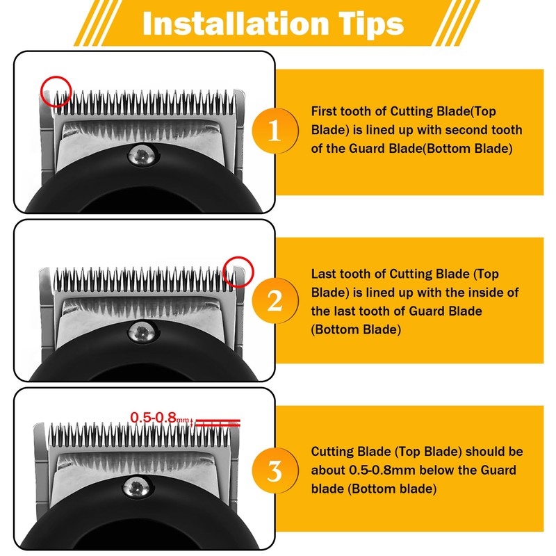 OwnLifeYF Blade Fit for Wahl Clippers Blades Replacement, 2 Holes