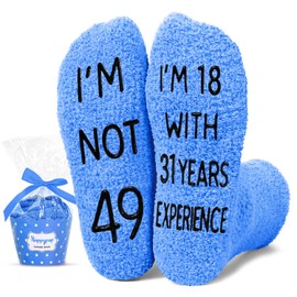 HAPPYPOP 49th Years Old Birthday Gifts - Gifts for Guys in Their 49s, Gift Ideas for 49 Year Old Man Woman, 49th Birthday Socks for Men Women