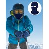 Geyoga Children's Knitted Balaclava with 2 Holes, Winter Knitted Ski