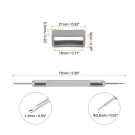 sourcing map Rubber Watch Strap Strap Holder with Spring Bar Tool for Watch Strap Repair, 16 mm