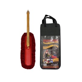 California Car Duster Heritage Edition Wood Handle and Cotton Mop 86242, Red