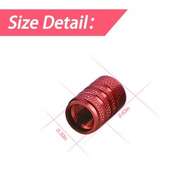 Aluminum Alloy Tire Valve Stem Caps, 4 Pack Universal Car Wheel Tire Valve Caps, Universal Stem Covers for Cars Trucks Motorcycles SUVs and Bikes (Red/4PCS)