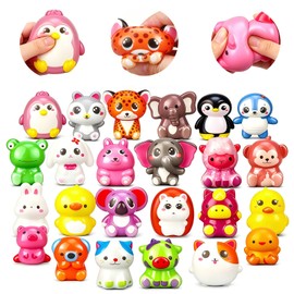 24 Pack Squeeze Party Favors Toys, Soft Squeeze Fidget Squishy Toys Kawaii Squishys Slow Rising Animals for Boys Girls Birthday Party Favors, Goodie Bag Stocking Stuffer