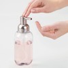 mDesign Round Plastic Refillable Liquid Soap Dispenser Pump Bottle for