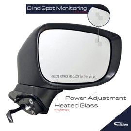 Spieg MA1321200 Passenger Side Mirror for Mazda CX-5 2017-2024 | Right Side View Mirror Assembly Heated Blind Spot Monitoring Turn Signal Lamp | Paint to Match