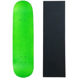 Moose Skateboard Deck Blank Neon Green 8.0" Black Grip