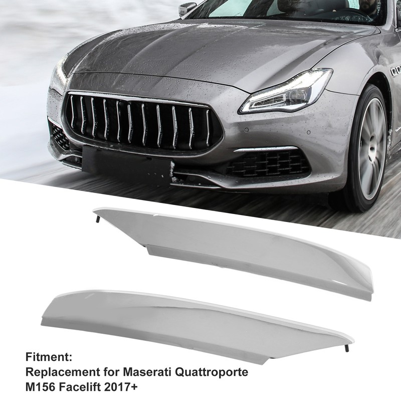 1pair Front Bumper Grille Trim Chrome 673007201 Replacement for Maserati