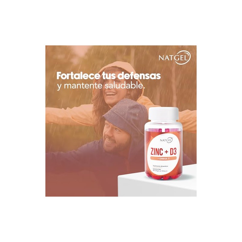 Natgel Zinc con Vitamina D3 y Omega 3