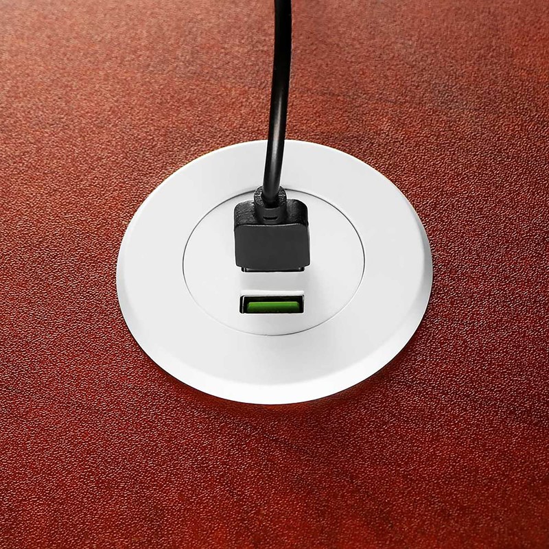 USB Built-in Socket, 3 Port USB Table Hub Desktop, 3.1