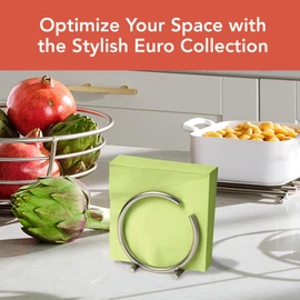 Spectrum 50278 Euro Round Napkin Holder, Satin Nickel