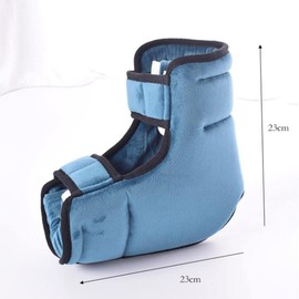 DEEYOTA Bedsores Prevention, Nursing Care, Heel Pads, Ankle Protection, Preventing Pressure Sores, and Stiffness Prevention, Wheelchair, Foot Pillow, Protection, Assistance, Heel, Velcro Band, Set of 2 (Blue 1)