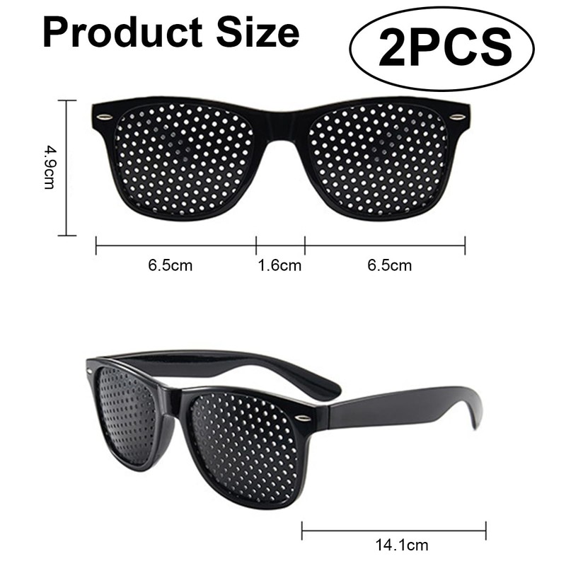 Ruayia Pack of 2 Grid Glasses, Eye Trainer Hole Glasses