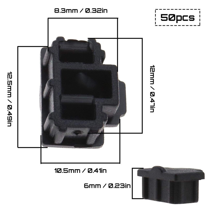 EMSea 50pcs Ethernet Hub Port RJ45 PVC Anti Dust Cover