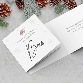 Merry Christmas to an amazing Boss Christmas Card | Xmas Cards | Cute Christmas Card | For Work Colleague | Christmas Card For Friend | Boss Christmas Card