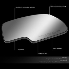 DNA MOTORING SMP-059-R Factory OE Style Right/Passenger Side Door Rear View Mirror Glass Lens [Compatible with 99-07 Silverado & Sierra / 00-06 Suburban & Tahoe / 02-06 Avalanche (with Heat)]