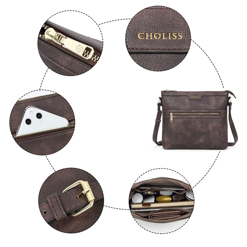 CHOLISS Large Crossbody Bags for Women, Medium Size Purses for