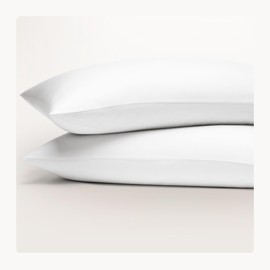 Seralino Satin Cushion Cover 80 x 80 cm, White (Set of 2), 100% Organic Cotton, Oeko-Tex Certified, Breathable, Soft as Silk Pillowcase 80 x 80 cm, Cushion Cover with Zip, Pillowcases 80 x 80 cm