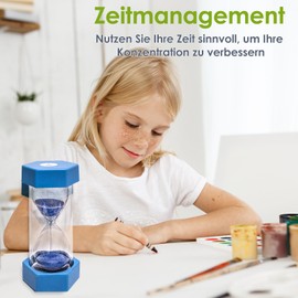 Suomiya Sanduhr, 10 Minuten Timer, Kinder Sand Timer,Anti Fall Bunte Sanduhren Eieruhren für Kitao,Bür, Haus, Klassenzimmer, Küche, Kinder Lernen