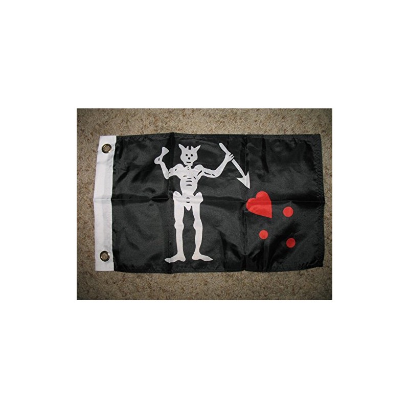 usep 12x18 12"x18" Jolly Roger Pirate Blackbeard Black Beard Boat
