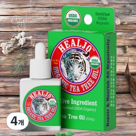 Hiljo Coconut Oil Carrier Oil Organic Tea Tree Oil 100 USDA Spot Care 4 Pieces 10ml / 힐조 코코넛오일 캐리어오일 오가닉 티트리 오일 100 USDA 스팟 케어 4개 10ml