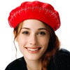 LADYBRO Rhinestone Beret Hats for Women 2 Layers Wool French