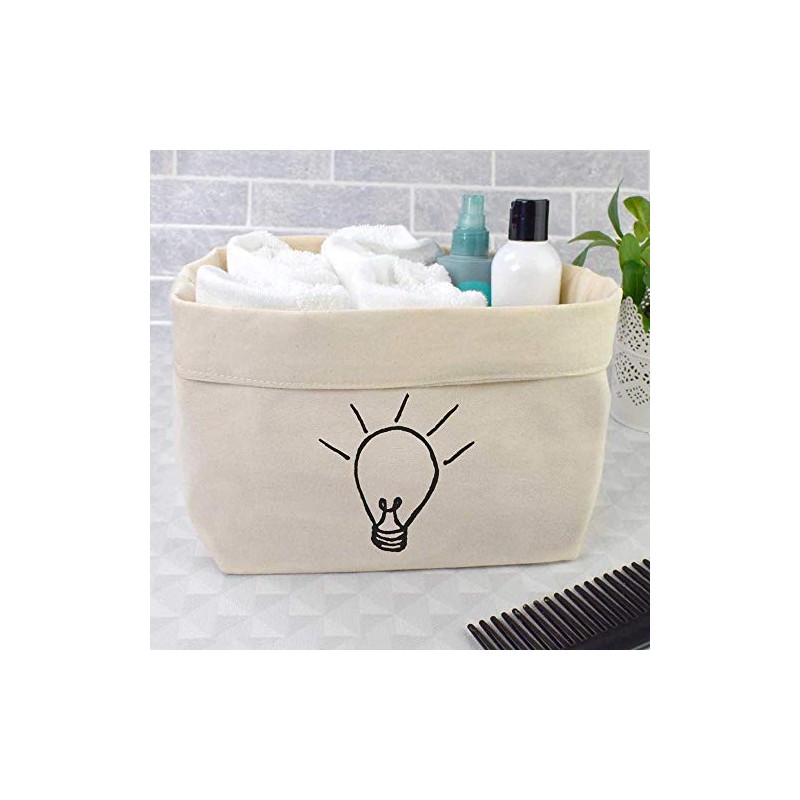 Large 'Lit Lightbulb' Canvas Organiser/Storage Bag (OR00008080)