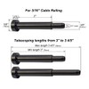 Toukioo Black Cable Railing Hardware Kit, for 3/16 Cable Railing
