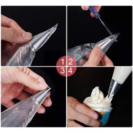 KowyKo Pack of 100 Disposable Piping Bags, Professional Disposable Piping Bags, Extra Thick Strong for Decorating and Baking Pastries and Cakes