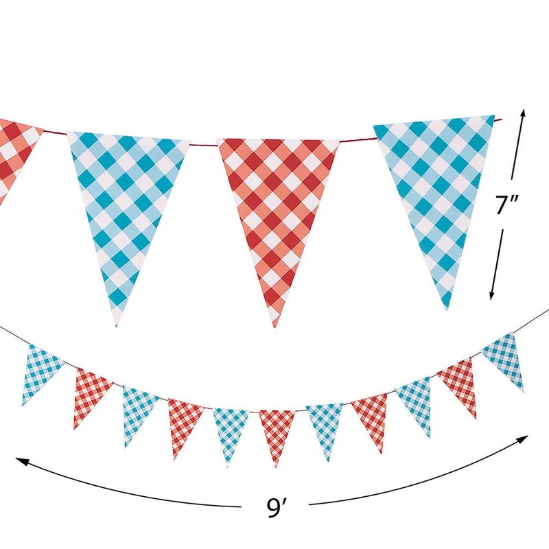County Fair Hanging Pennant Banner - 9 feet with 7