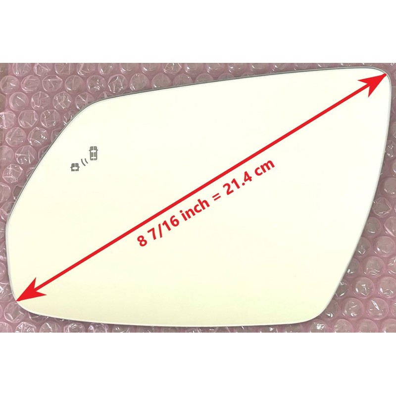 New Replacement Blind Spot Mirror Glass with Full Size Adhesive