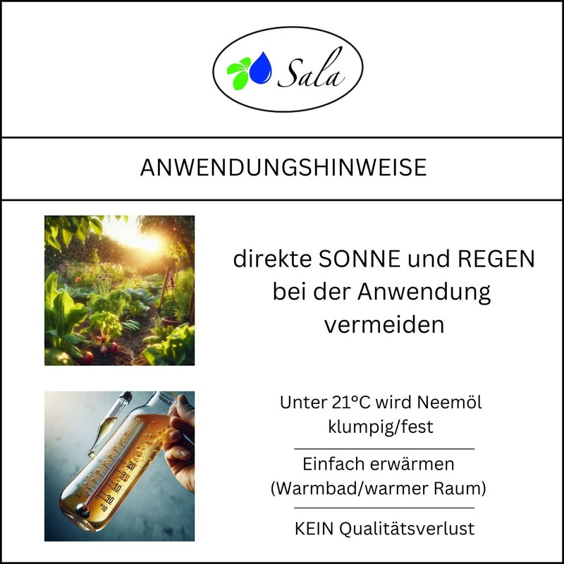Sala Organic Neem Oil Cold Pressed with Salamul Emulsifier Ready