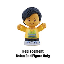 Replacement Part for Fisher-Price Little People Big Helpers Family - FTL15 ~ Replacement Asian Dad Figure ~ Black Hair