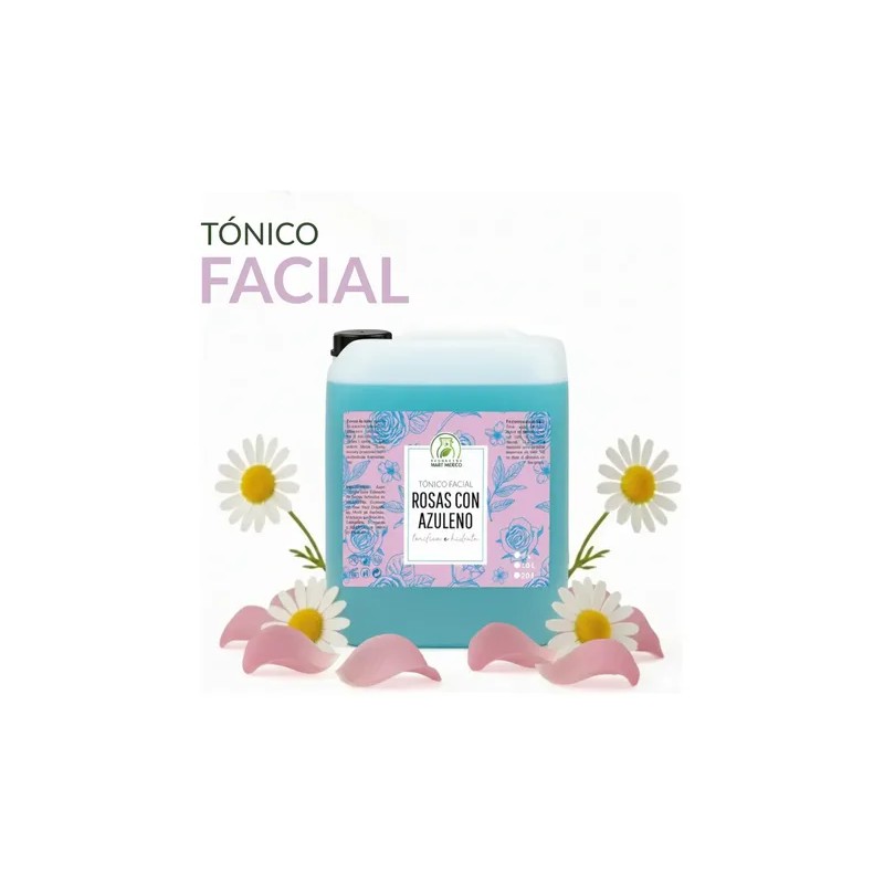 Tónico Facial Hidratante De Rosas Con Azuleno 10 Litros