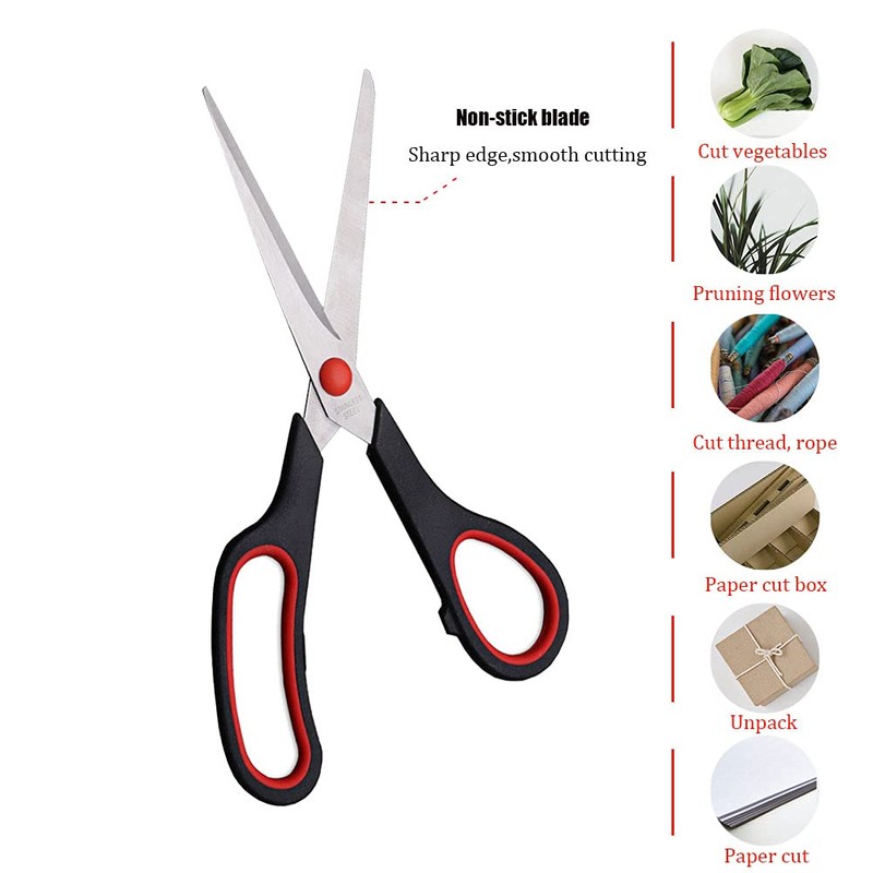 Scissors, Multipurpose office Scissors,8.5 Inch Ultra Sharp Shears, Comfort-Grip Handles