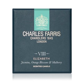 Charles Farris Luxury Scented Candle – 1 Wick, Hand-Poured, Long Lasting, Clean Burning, 210g / 7.5oz, Burns for up to 50 Hours, Made in England – Orange Blossom, Jasmine & Green Mulberry – Elizabeth