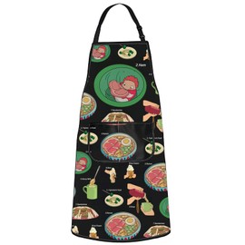G2TUP Anime Movie Kitchen Apron Anime Food Apron Anime Lover Gift Anime Ramen Apron (Ham CA)