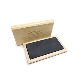 Genuine Surgical Black Arkansas Novaculite Knife Sharpening Bench Stone in Wood Box 6” x 3” x 1/2” (Surgical Black (Ultra Fine))