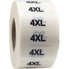 Clear 4XL Clothing Size Strip Stickers | 32 mm x