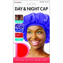DONNA Day Night Hair Bonnet Bonnet Hair Cap for Women Black Women Hairstyles Shower Cap for Women Elastic Band Bonnet Satin Bonnet for Sleeping1pc RED