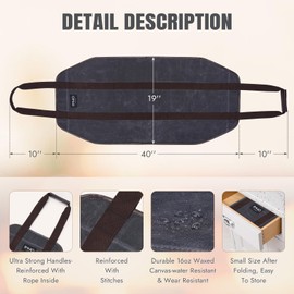 INNO STAGE Canvas Wood Carriers Log Tote Bag,40"X19" Firewood Holder,Fireplace Wood Stove Accessories