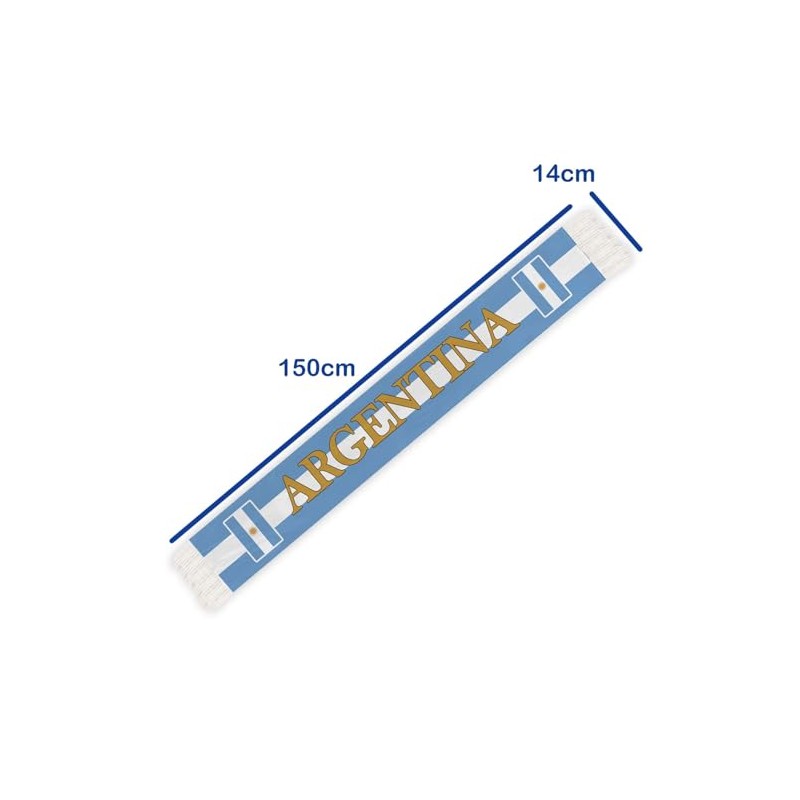 5 FT Argentina Scarf,60 inch Argentine National Flag Decor,Double Side