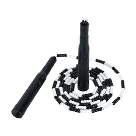 KKPLZZ Skipping Rope with Tangle-Free Adjustable Rope, Soft Beaded Skipping Rope with Non-Slip Handles, Ideal Fitness Endurance for Kids and Adults