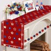 RABUSOFA 4th of July Table Runner,Star Stripe Patriotic Memorial Day