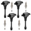 Ignition Coil Pack and Iridium Spark Plug Compatible with Nissan