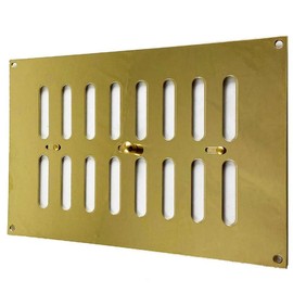 Polished Brass Heavy Duty Hit & Miss Vent Ventilator 229mm x 152mm