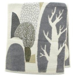 Kusunobashi Crest Woven Morita MiW Morita House Face Towel, Gray A-65603-31-GY 13.4 x 31.5 inches (34 x 80 cm)