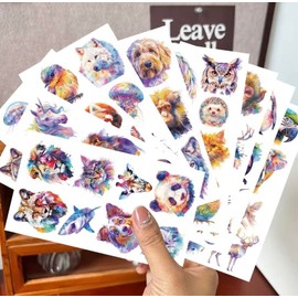 60 Tatuajes Falsos Temporales, Impermeables Tatuajes Temporales Niños Pegatinas, Dibujos Animados, Tatuajes Temporales Interesante, Regalo de Infantil
