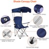 KOCASO Foldable Camping Chair with Canopy - Sun Protection Beach