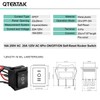 QTEATAK DPDT 6 Pins 3 Position ON/Off/ON Pre-Wired Black Rocker
